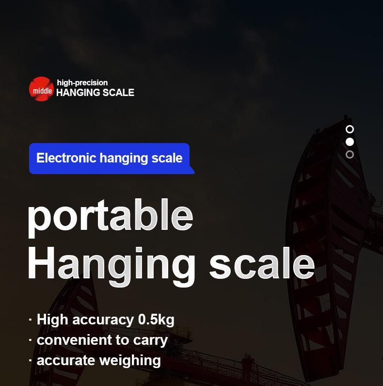2000kg Wireless Handheld Electronic Crane Scale - High Precision, Portable, Direct-Reading 2t Hook Scale
