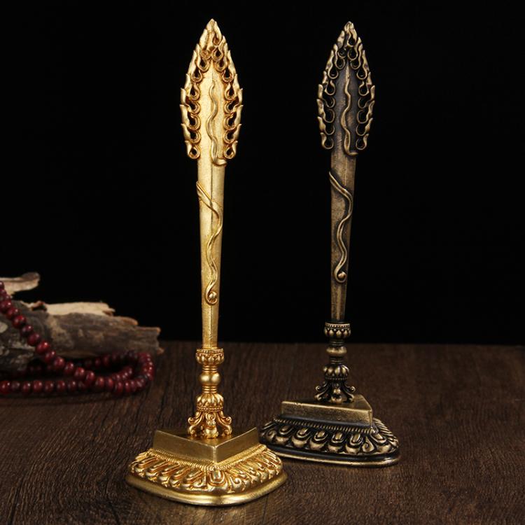 Nepalesische reine Kupfer Manjusri Schwertornamente, Buddha-Statuen und magische Werkzeuge, Vajra-Mörser zur Bezwingung von Dämonen Tibetische Ornamente