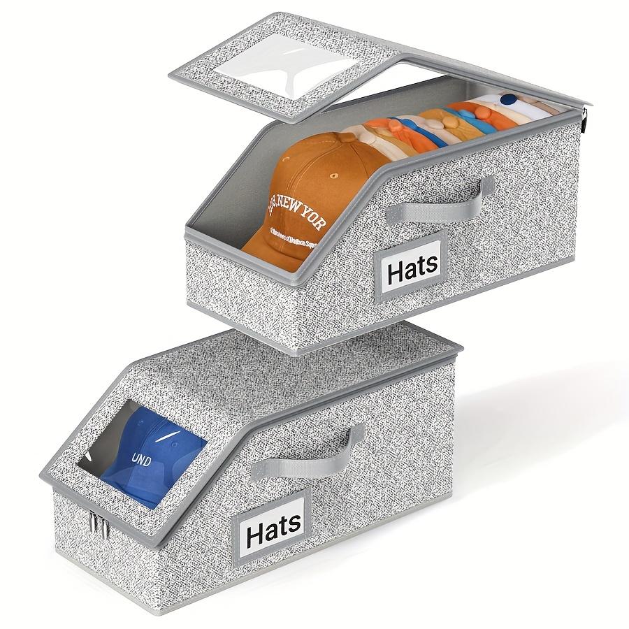 1pc Large Capacity Foldable Storage Box with Zipper Closure - Dust-Proof Fabric Organizer for Wardrobes, Hats, Clothes
