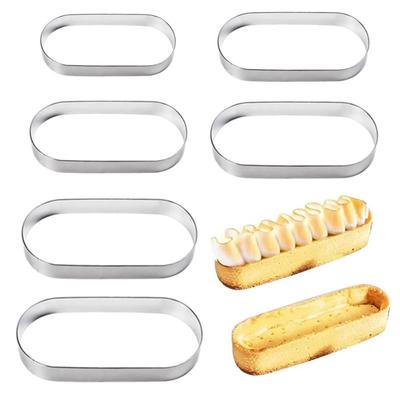Anelli Ovali per Torta in Acciaio Inossidabile Stampo Multiuso per Biscotti Strumenti per la Cottura di Tiramisù e Pasta Sfoglia