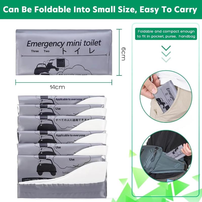 1/5/10Pcs Vehicle Emergency Urine Bag Disposable Urine Bag Traffic Jam Self-Driving Travel Unisex Portable Toilet