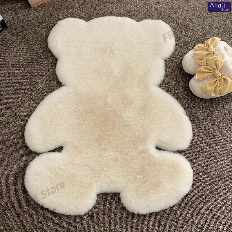 Super Soft Cute Bear Shaped Carpet Bedroom Soft Bedside Carpet Living Room Bathroom Non-slip Foot Mats Home Decor