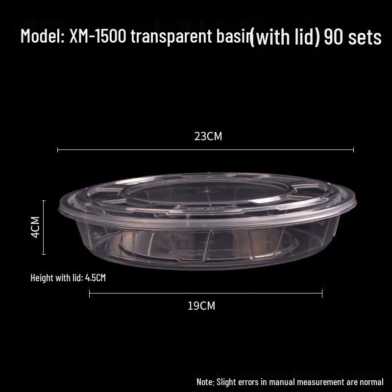 

Round Disposable Plastic Takeout Containers with Lids