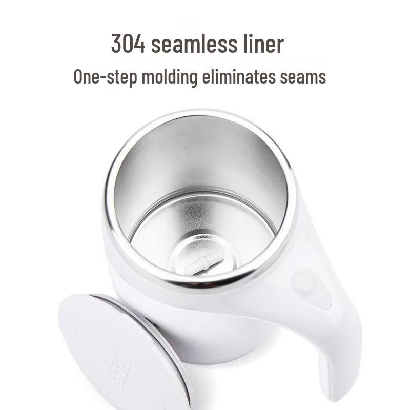 Portable Automatic Stainless Steel Magnetic Stirring Mug for Coffee & Protein Shakes