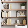 Vidaxl Regal, Hellbraun, 100X30X2Cm, Lackiertes Massivholz Eiche