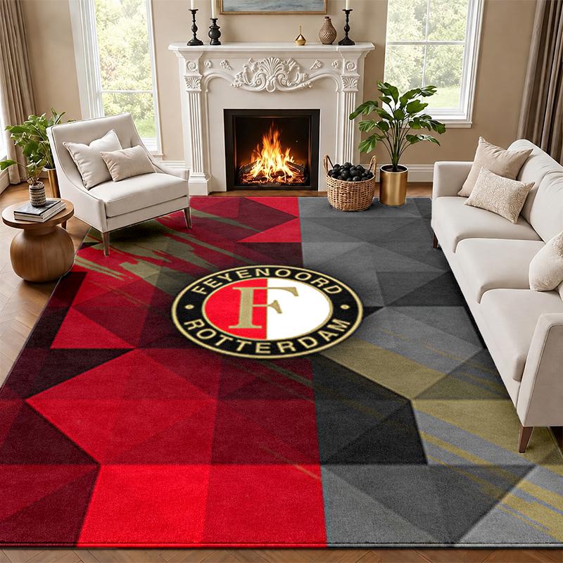 Feyenoord Rotterdam Carpet Door Mat for Living Room or Bedroom Protective Mat Under Chair Office Decoration Christmas Gift Birthday Present
