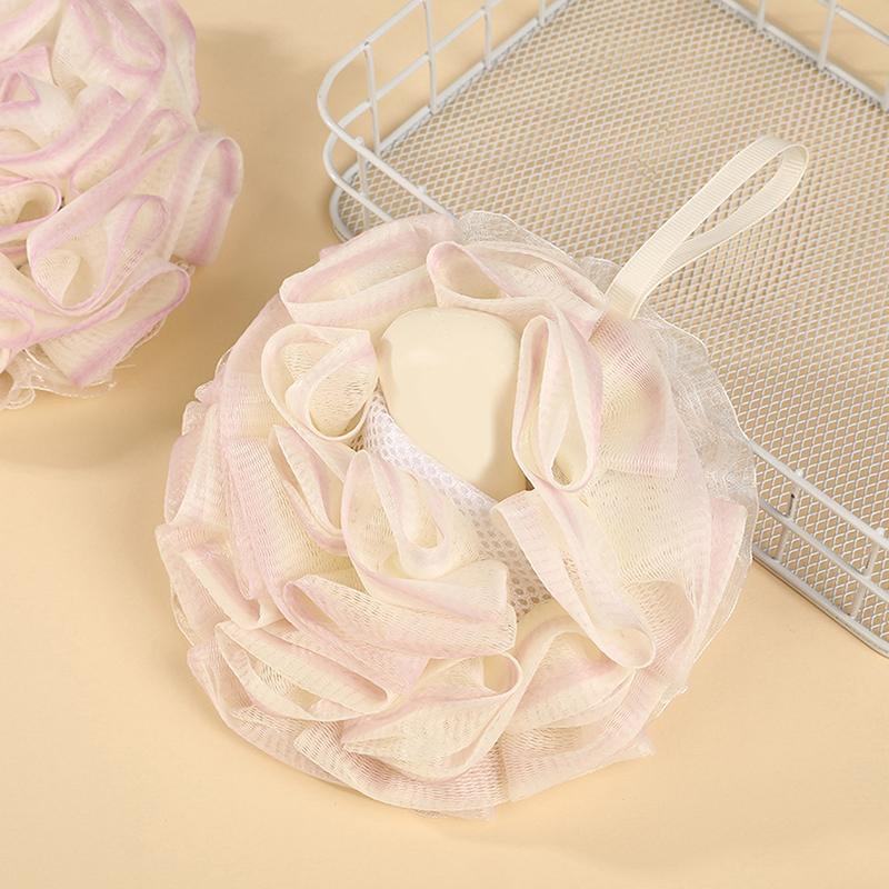 Two-In-One Bath Towel Can Put Soap Bath Ball Portable Double-Sided Foaming Net Bags Bath Flowers Body Skin Care Exfoliation