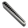 A95I-STD1000DGNP 1/8In To 3/8In Drill Guide For Straight Holes, 17 Sizes, Heat-Treated Steel, In 1/64In Increment Steps