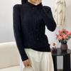 Women's Autumn New Clothes High-End Chic Beautiful Starry Sky Half Turtleneck Slim Knitwear