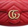 Gucci GG Marmont Vintage Metal Logo Quilted Leather Mini Shoulder Bag Women Shoulder Bag Red 476433DSVRT6433