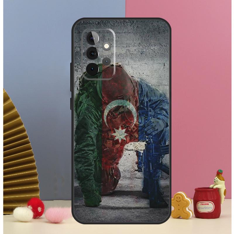 Azerbaijan Flag Cover For Samsung Galaxy A53 A33 A52 A32 A22 A12 A13 A23 A51 A71 A14 A34 A54 A15 A25 Case