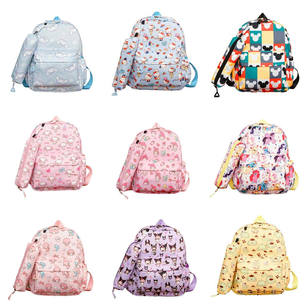 Children Backpack With Pony My Melody Pompompurin Rabbit Sheep Horse Pattern For School Use