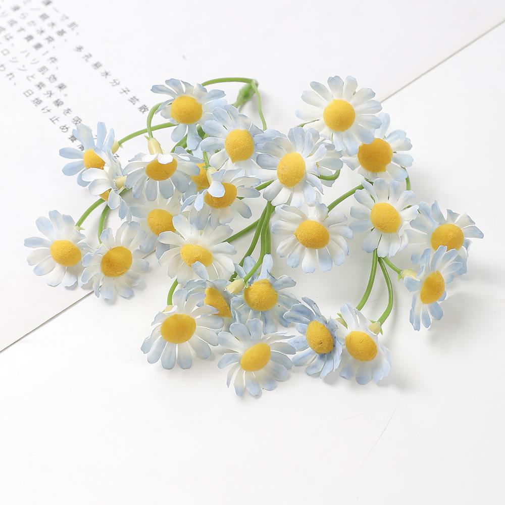 Pastoral Daisy and Sunflower Artificial Silk Flower Bouquet for DIY Wreath Decoration
