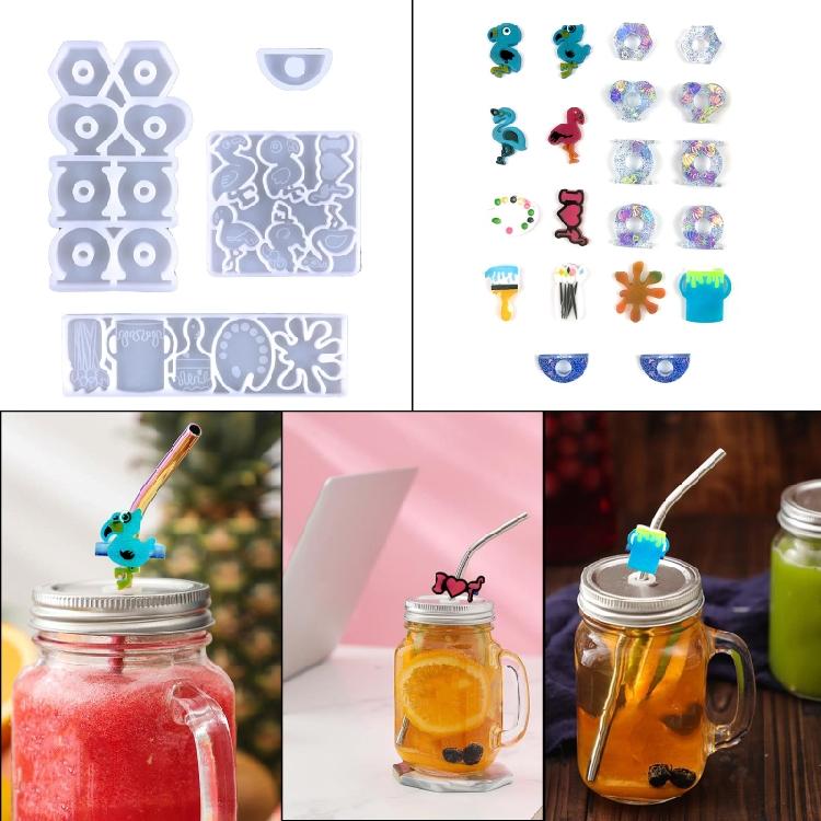Diy Sunflower Flamingo Plate Cup Straw Decorative Silicone Mould for DIY Craft