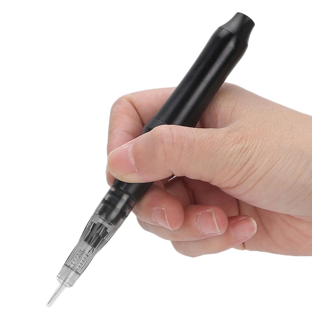 Halvpermanent Microblading Ögonbryn Läppar Tatueringsmaskin Smink Tattoo Penna (Svart )