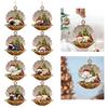 Shell Dog Christmas Hanging Ornaments Decorations for Kid New Year Party Gift