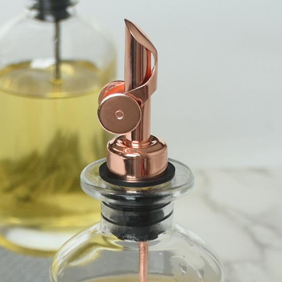 Automatic Wine Pourer Self-Sealing Stainless Steel Spout with Flow Control Drip-Free Liquor Dispenser for Bottles