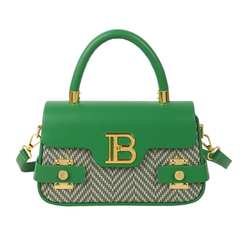 Elegante Retro Strukturierte Quadratische Umhängetasche mit Überschlag mit Schloss