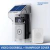 Videocitofono HD Wireless Solare Visione Notturna Infrarossi Rilevamento Intelligente del Movimento Interfono Bidirezionale Con Copertura Antipioggia
