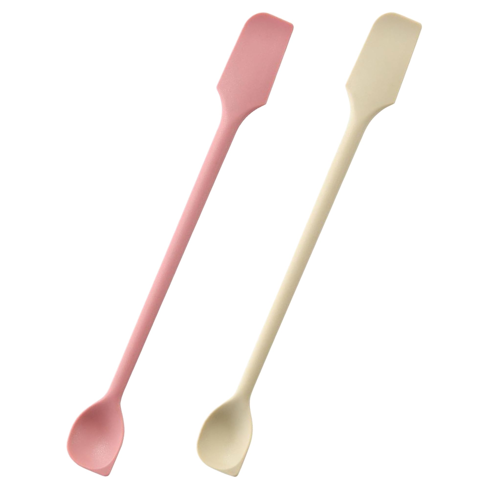 DELUXEFOX Silicone Spoon Cooking Silicone Silicone Kitchen Rubber Heat Kitchen Baking Home Use Double-Ended Spatula, 2-Pack, Spoon, Spatula,
