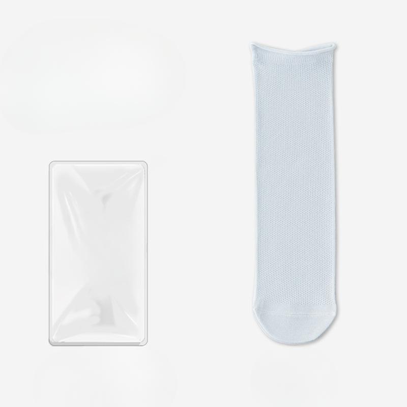 Spring Thin Mid-calf Socks for Women, Mesh Macaron Antibacterial Postpartum Socks, Rolled-up Socks, Pile Socks, Cotton Socks