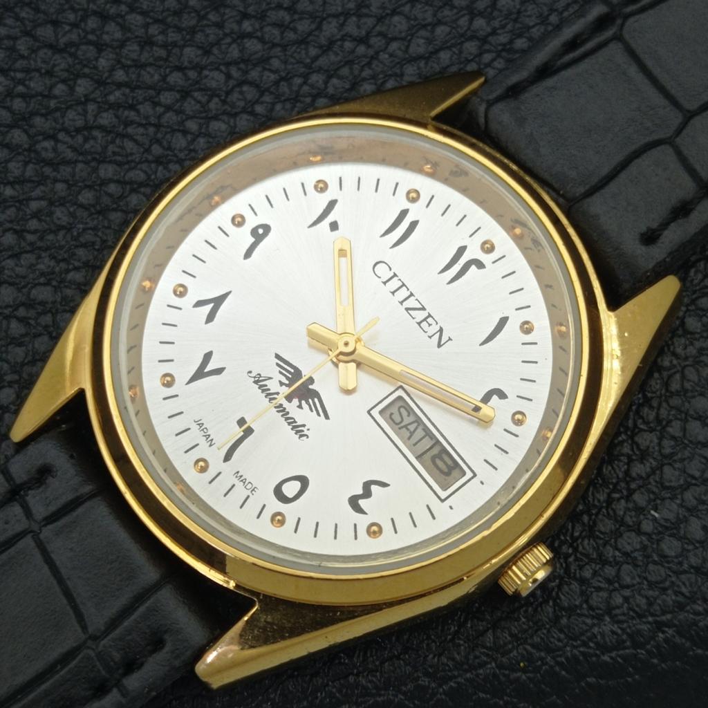 AUTOMATIC VINTAGE REFURBISHED CITIZEN 8200 JAPAN MENS SILVER WATCH A436286-2 R128-a436286
