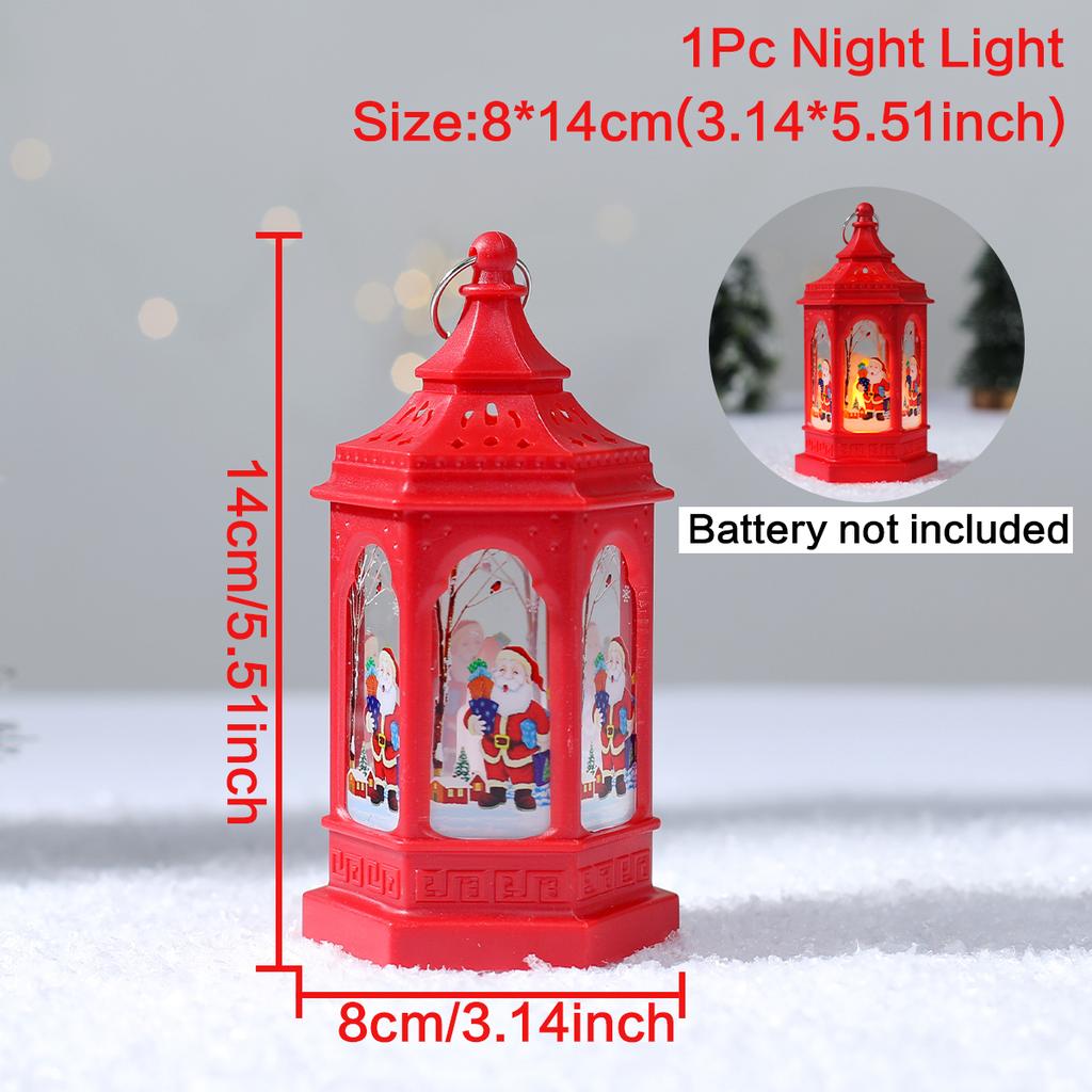 Christmas Lantern Light Ornament Merry Christmas Decorations for Home 2025 Navidad Christmas Tree Decor Xmas Gift New Year 2025