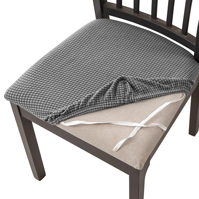 Jacquard-Muster Sitzkissenbezug Maiskorn-Stoff Elastische Stuhl-Schutzbezüge Esszimmer Büro Küche Spandex Runder Hocker 1 piece