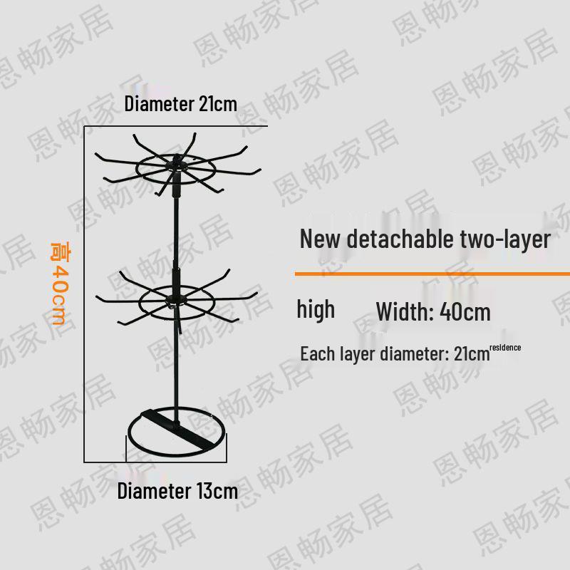 Multilayer Rotating Display Stand with Wheels for Jewelry, Socks, Keychains, Toothbrushes & Stationery