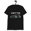 Vette C4 80s Aesthetic Custom Line Art Short-Sleeve Unisex T-Shirt