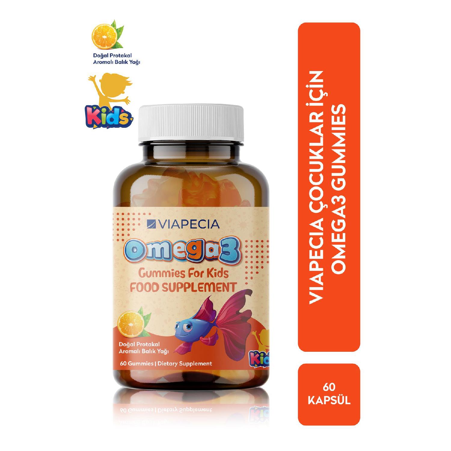 

Orange Flavored Omega 3 Gelibons For Children 60 Pieces Of Brain Development