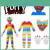 Dzieci Poppy Playtime Huggy Wuggy Kostium Cosplay Kombinezon Maska Strój Halloween