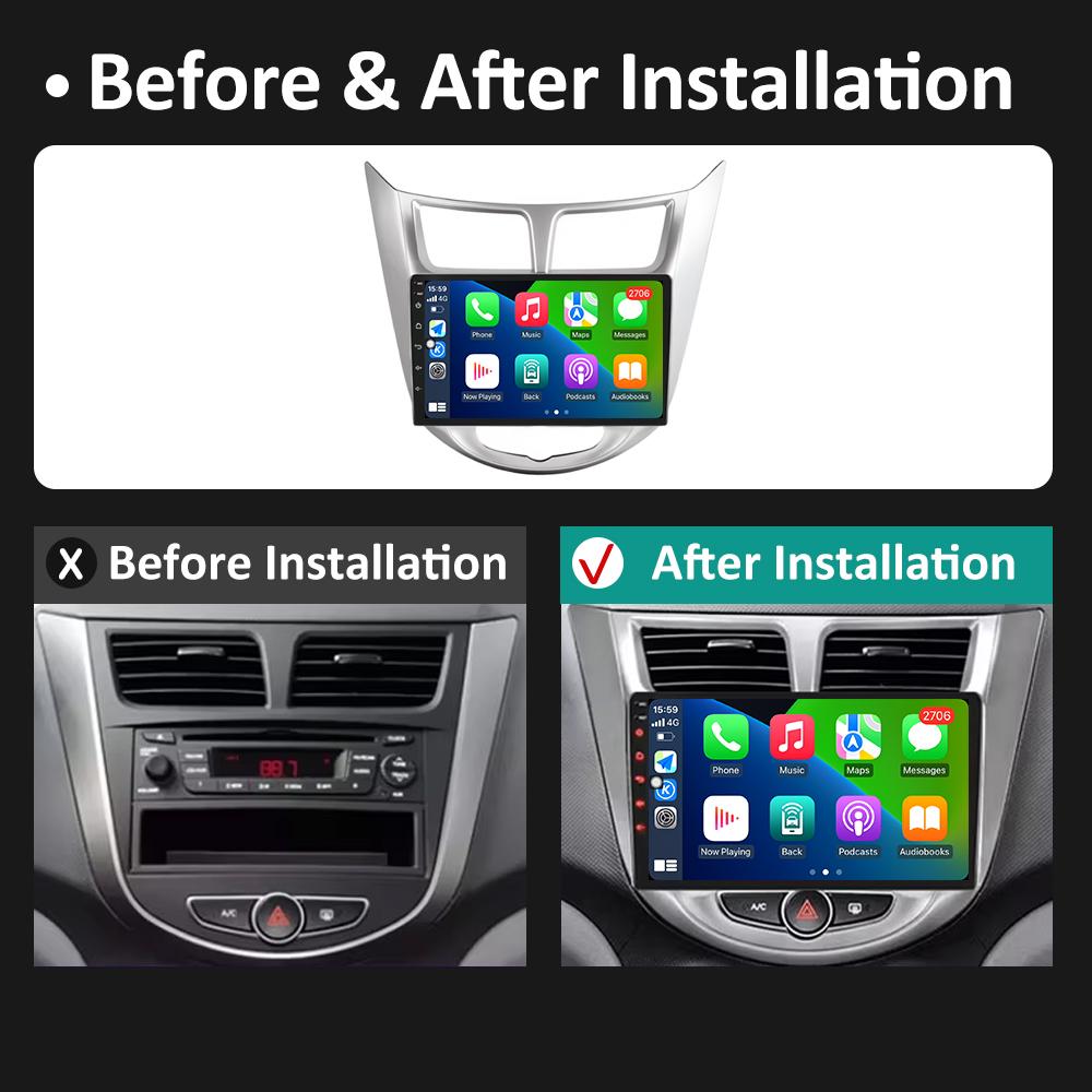 Pentru Hyundai Solaris Verna Accent 1 2010 2011 2012 2013 - 2016 Sistem Smart Android Player Video Auto Autoradio WIFI Ecran Tactil