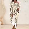 Women Plus Size Round Neck Long Sleeve Printed Cartoon Bear Pumpkin Two Piece Pants Set