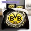 Custom Name BVB Pattern Bedding Quilt Set Home Decoration Gift (1 * Duvet Cover + 2 * Pillowcase Without Core)