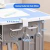 1Pc No Drill Desk Side Hanger Dual Hook Backpack Hanger Portable School Bag Hook  Dormitory