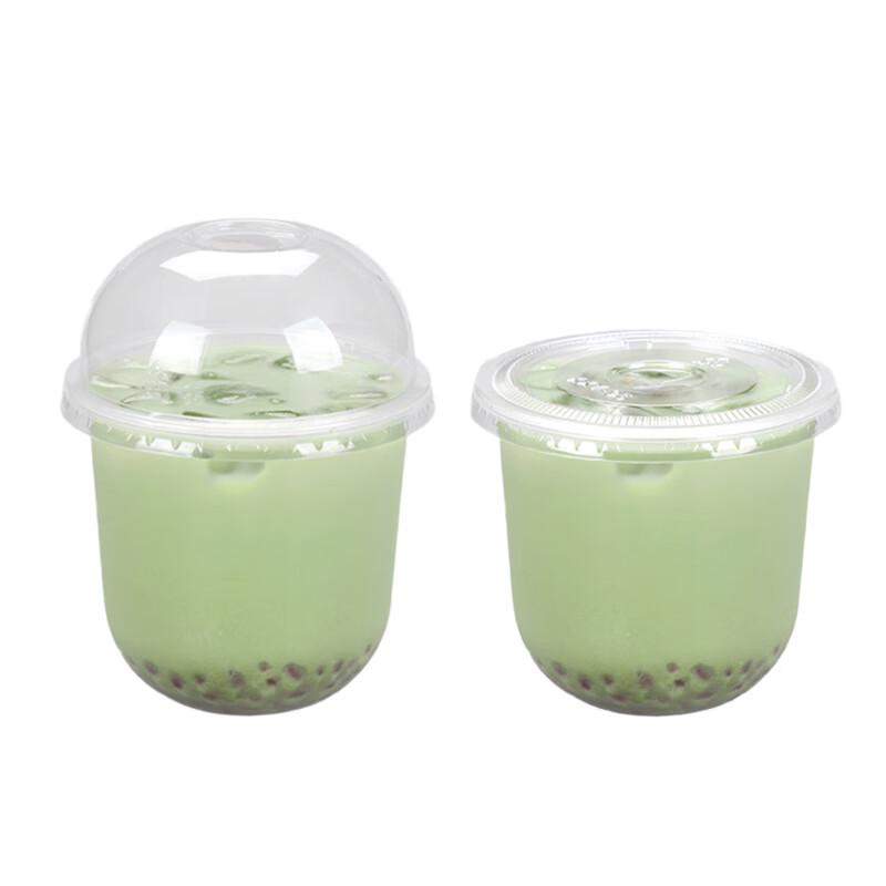 

Одноразові пластикові чашки для чаю з бульбашками у формі U з кришками