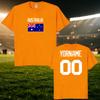 Australia National Football Custom Name Number T Shirt Unisex Personalized Diy 2026 Football Tour Match Day Fan Streetwear Tee