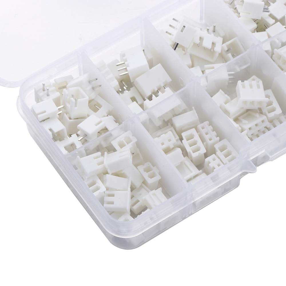 230pcs XH2.54 2p 3p 4p 5 Pin 2.54mm Pitch Terminal Kit / Housing / Pin Header JST Connector Wire Connectors Adaptor XH DIY Kits