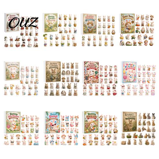 Creative Holiday Gifts for Rabbit Lovers 2026 Bunny Advent Calendar, 24 Days Acrylic Ornaments Christmas Countdown Decorative Animal Charms