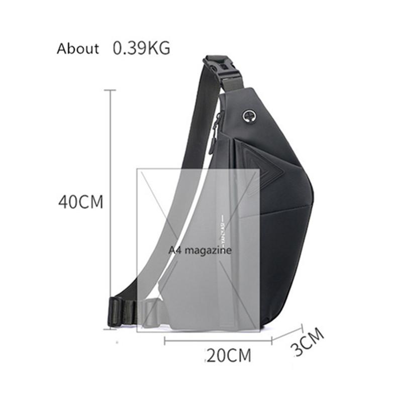 Anti-theft Chest Bag Crossbody Bag for Men Messenger Bag Sling Shoulder Bag Mobile Phone Waterproof Bagpack Travel Sports Bag
