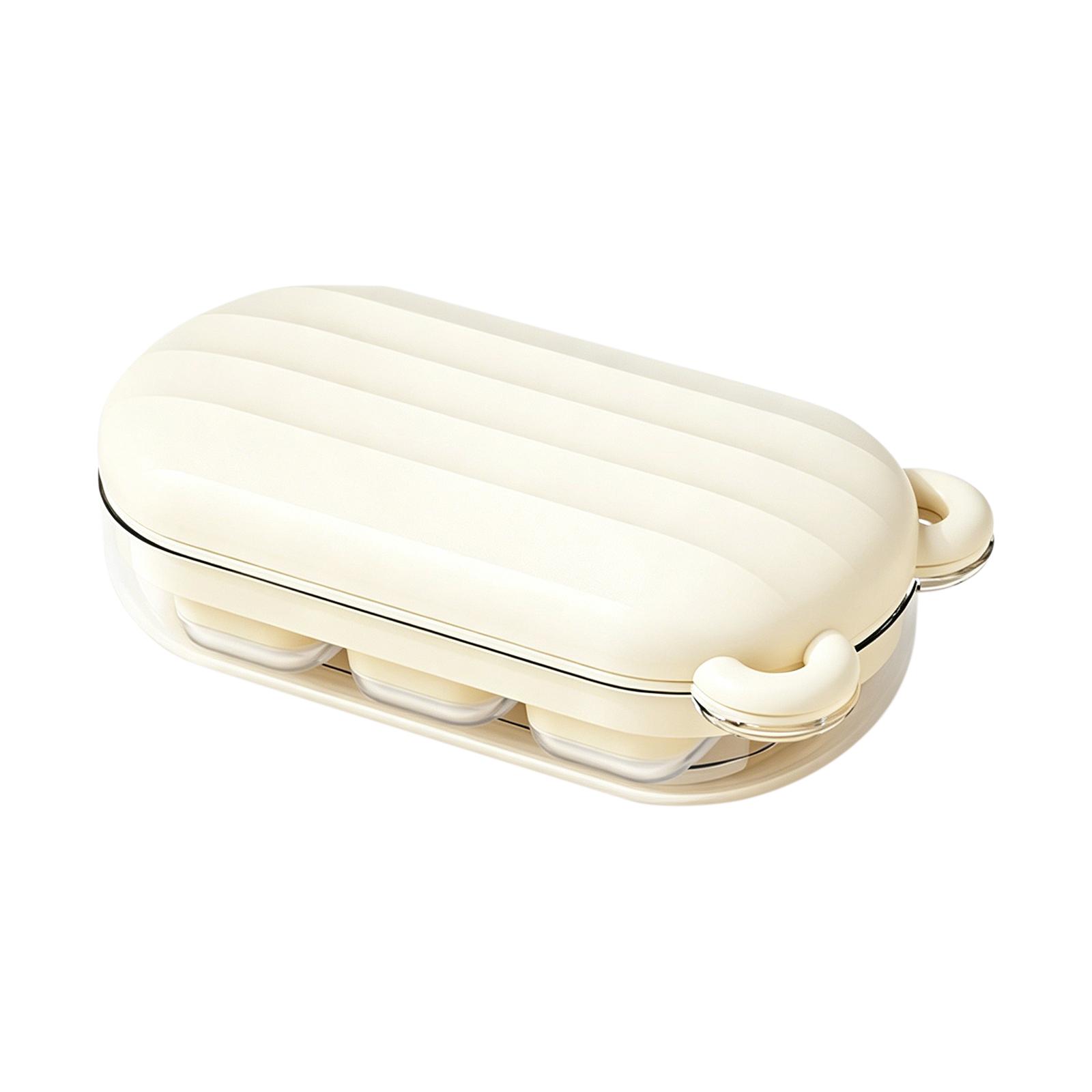 

Cute Bear Silicone Tray, 6-Compartment Square Ice Mold With Lid, Household Ice Storage Box One Size бежевый