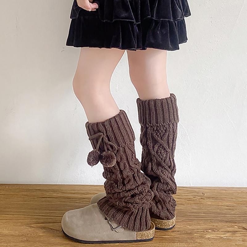 Girls Socks Spring Fall Korean Flipped Calf Sleeve Children Warm Autumn Winter Piled Socks Twisted Sock Sleeve
