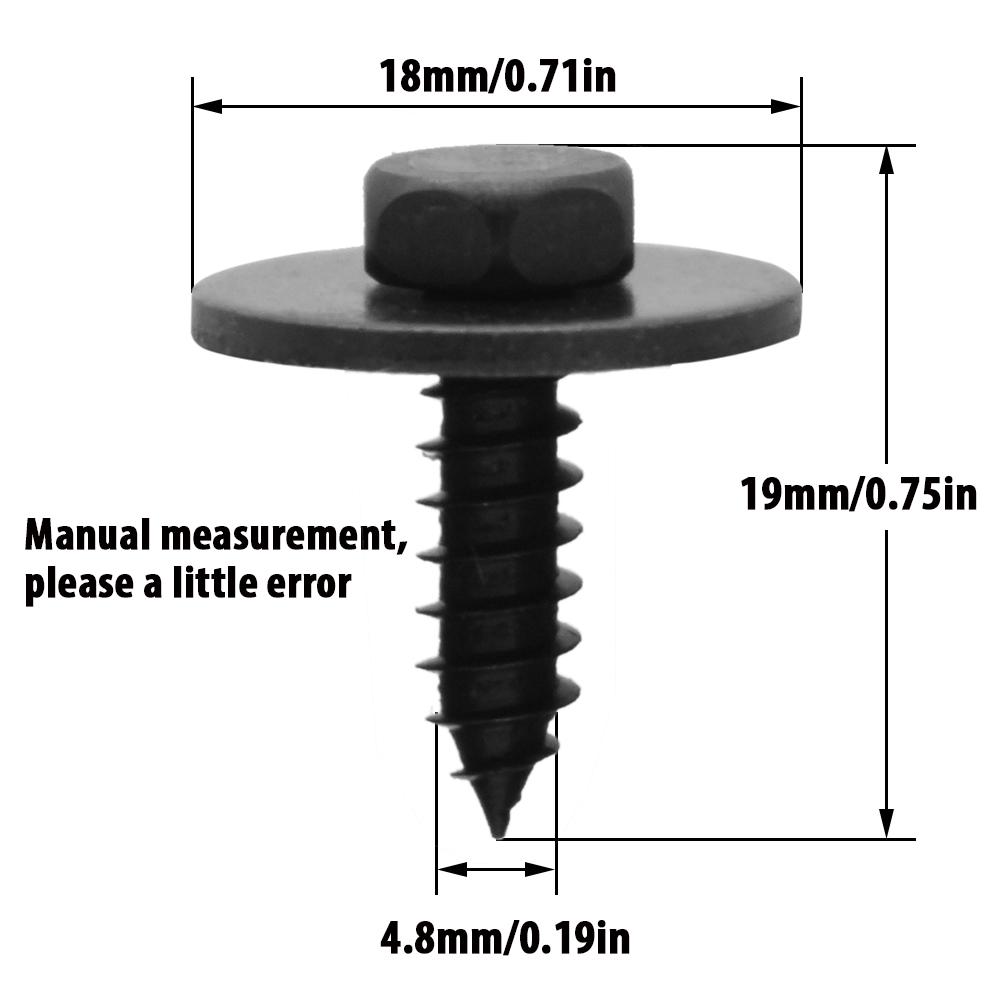 20PCS 16mm Hex Head Screw Bumper Cover Engine Shields Splash Guard For BMW E46 E60 E90 E83 E82 E71 E70 E66 E63 OE#07147129160