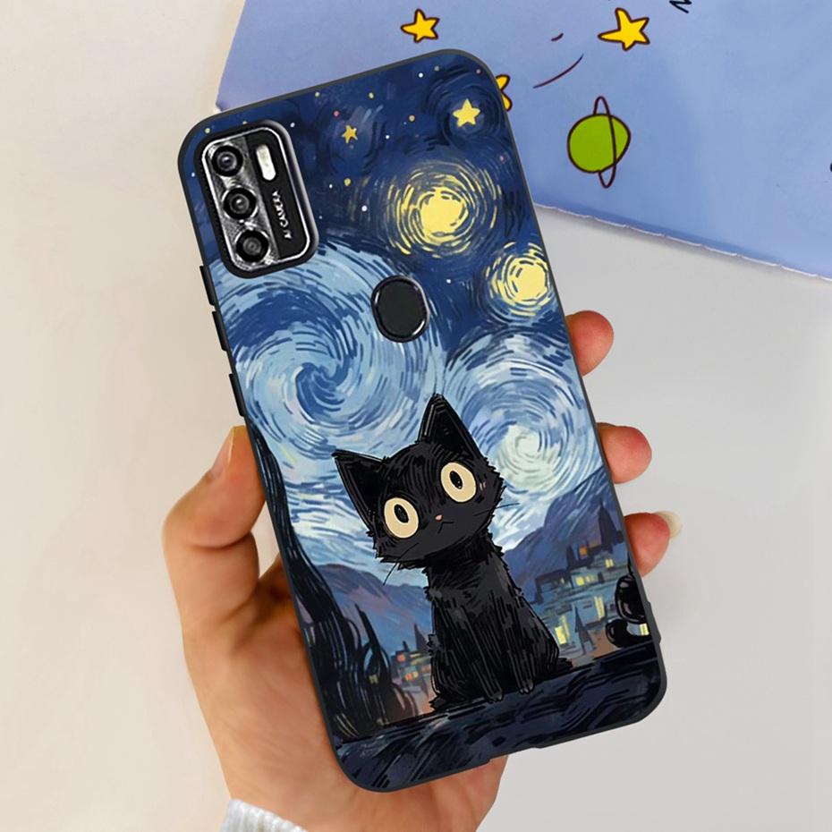 Lovely Case For ZTE Blade A7s 2020 / Optus X Pro / Telstra Evoke Plus 2 Black Silicon Soft Cases Cover For Zte A7s (2020) A7020
