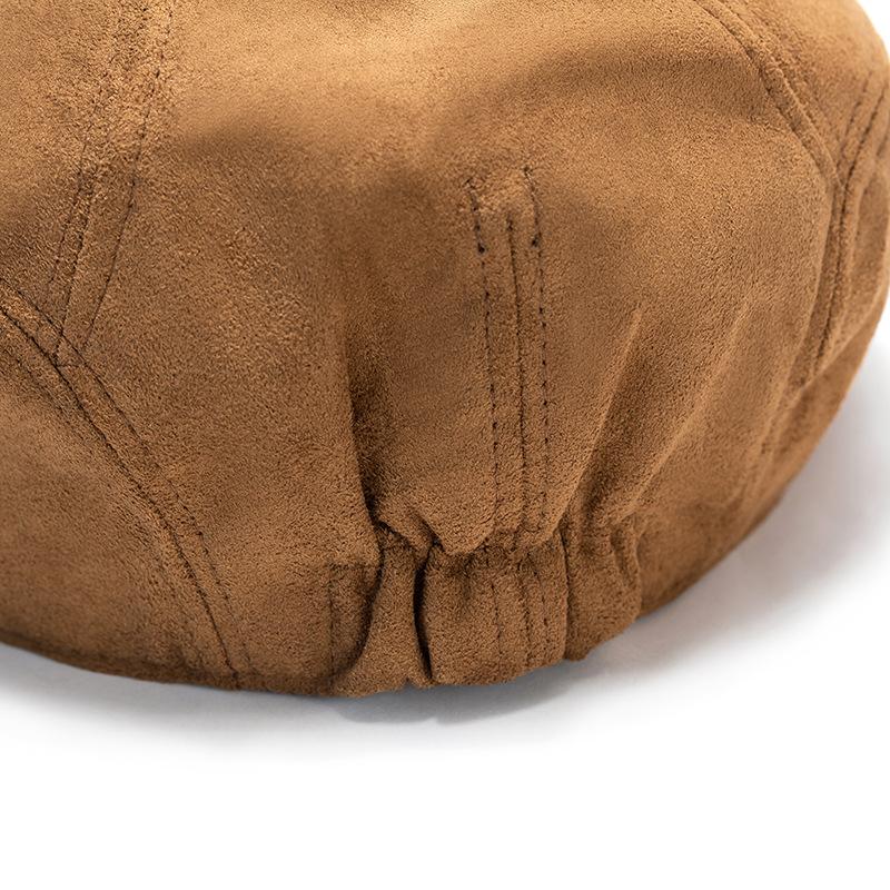 Ungdoms Basker Herr Enfärgad Mössa Sammet Framåtkeps Höst Vinter Vintage Skärmmössa