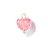 2 Pcs Resin Heart Valentine's Day Charms Enamel Hearts Dot 304 Stainless Steel Pendants Pendants For DIY Necklace 17mm x 12mm
