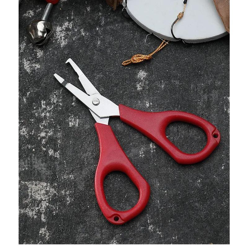 3CR13 Edelstahl Mini Angelschere PP Komfortgriff Fischschnurschneider Handwerkzeuge zur Fischkontrolle