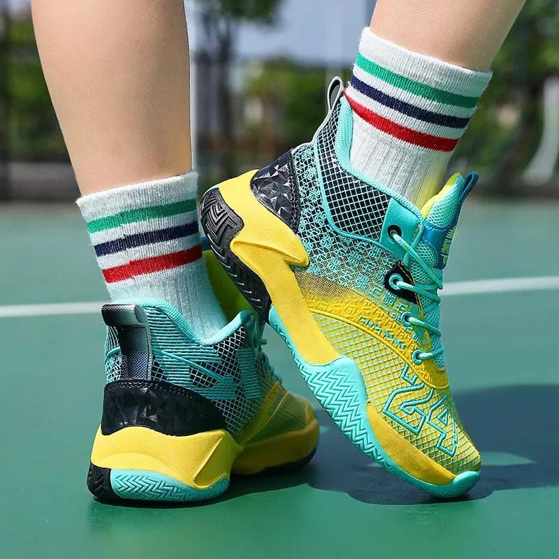 Professional Basketball Sneakers for Children Brand Fashion Waterproof Basketball Sport Shoes Kids Trainers Basket Garcon Enfant