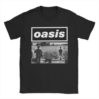 O-Oasis 90s Rocková Hudba Tričko Pro Muže Ženy Bavlněná Topy Potisk Kulatý Výstřih Krátký Rukáv
